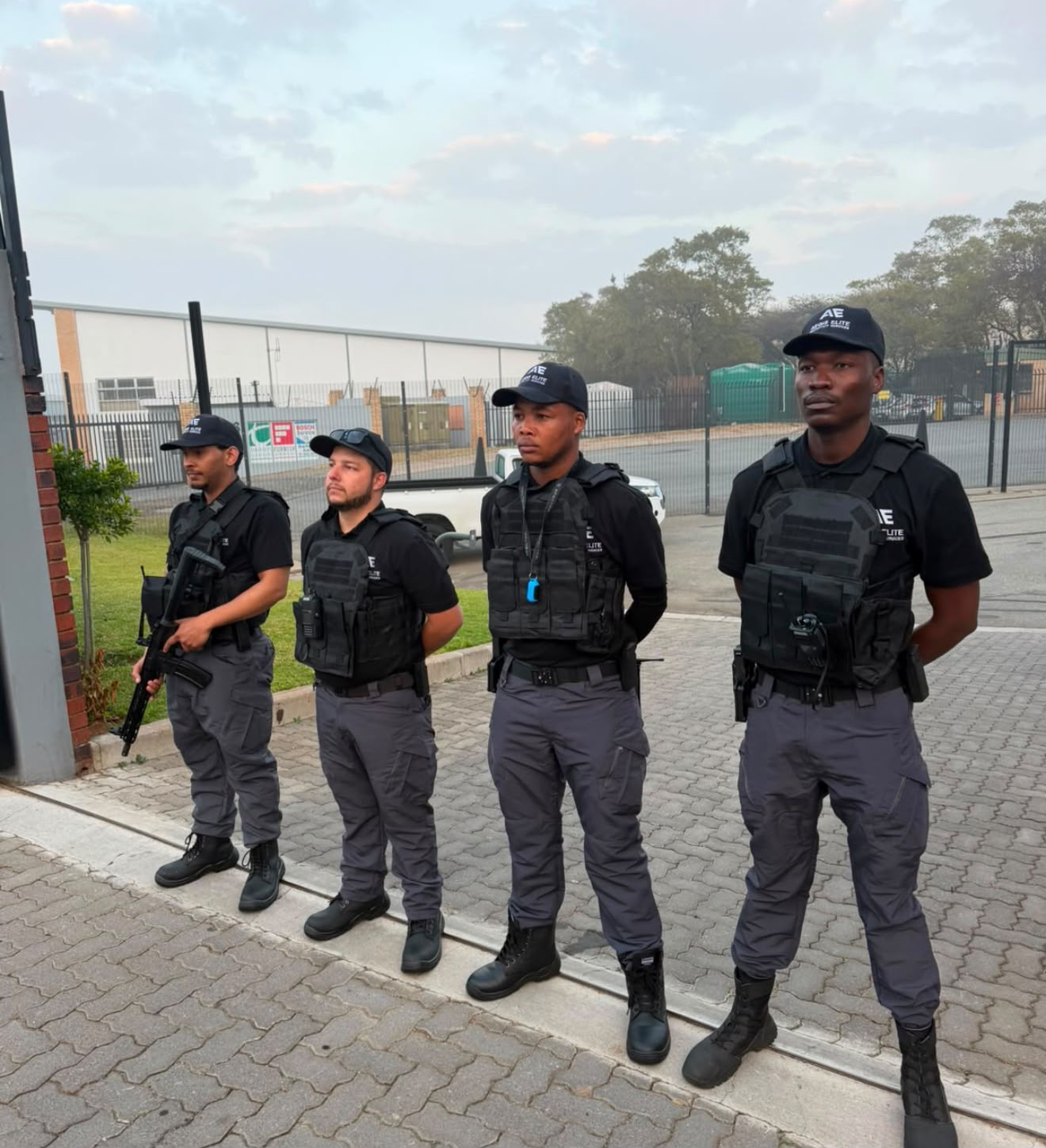 AEGIS ELITE security officers assembled on shift parade